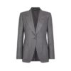 Chaqueta de cachemira con solapa en pico y botonadura sencilla Chaqueta de cachemira con solapa en pico y botonadura sencilla