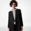 Chaqueta de cachemira con solapas en pico y doble botonadura Chaqueta de cachemira con solapas en pico y doble botonadura