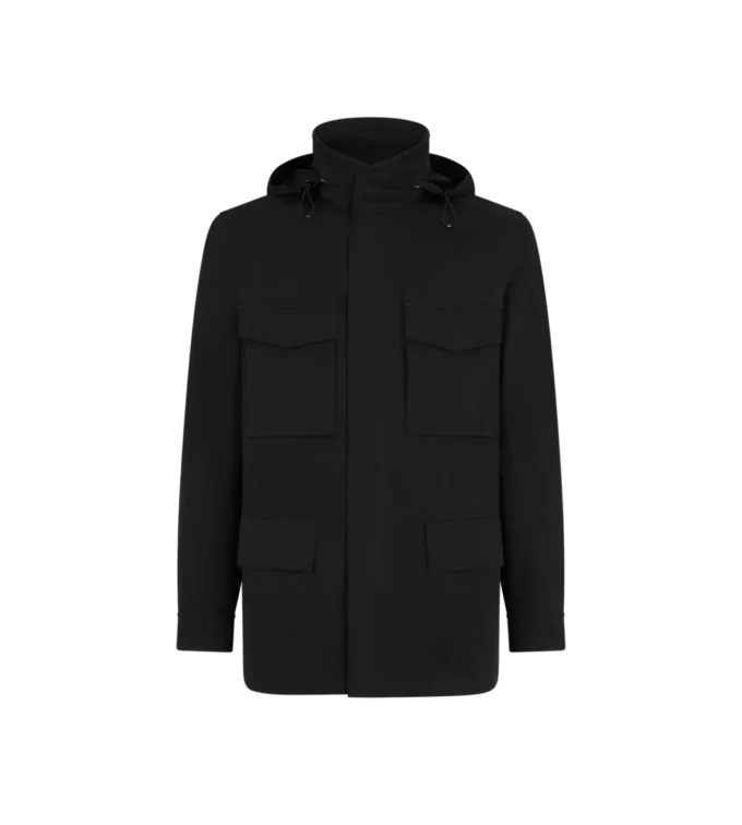 Chaqueta de campo de algodón y seda Chaqueta de campo de algodón y seda