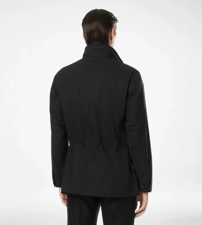 Chaqueta de campo de algodón y seda Chaqueta de campo de algodón y seda