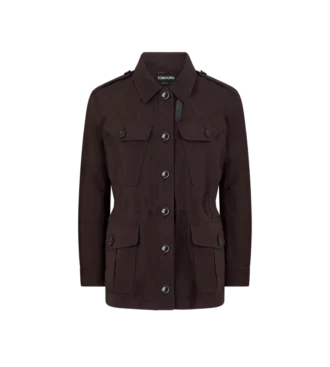 Chaqueta de campo de mezcla de lana