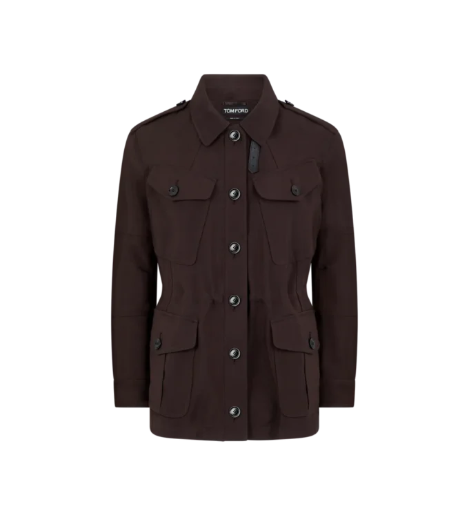 Chaqueta de campo de mezcla de lana
