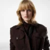 Chaqueta de campo de mezcla de lana