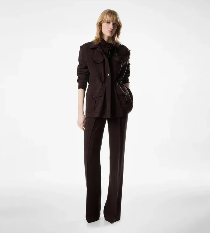 Chaqueta de campo de mezcla de lana