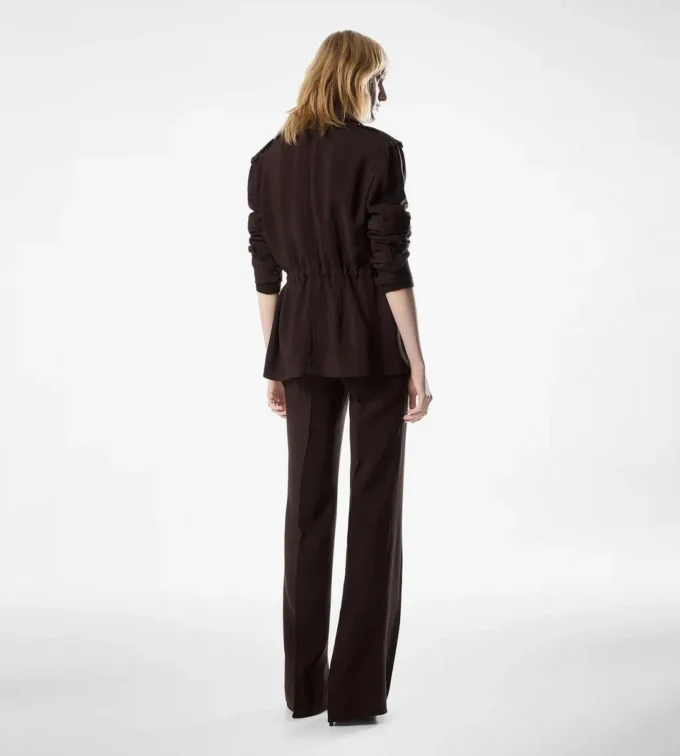 Chaqueta de campo de mezcla de lana