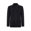 Chaqueta de cuatro bolsillos con doble cremallera y tejido de sarga Chaqueta de cuatro bolsillos con doble cremallera y tejido de sarga