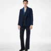 Chaqueta de espiga índigo Chaqueta de espiga índigo