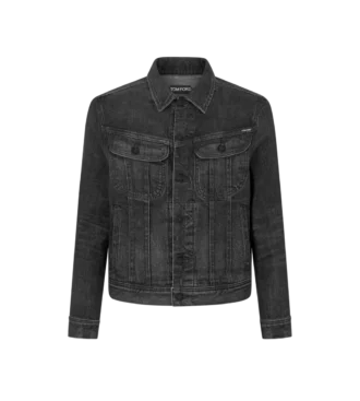 Chaqueta de mezclilla con ribete negro Icon