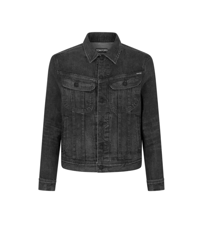 Chaqueta de mezclilla con ribete negro Icon