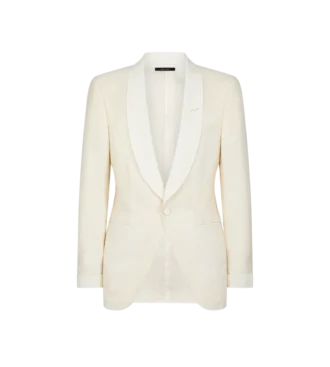 Chaqueta de noche de jacquard de viscosa y seda