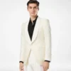 Chaqueta de noche de jacquard de viscosa y seda Chaqueta de noche de jacquard de viscosa y seda