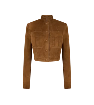 Chaqueta de oficial de ante de cordero de grano completo