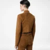 Chaqueta de oficial de ante de cordero de grano completo
