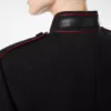 Chaqueta de oficial de gabardina de lana con ribetes Chaqueta de oficial de gabardina de lana con ribetes