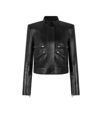 Chaqueta de piloto de napa