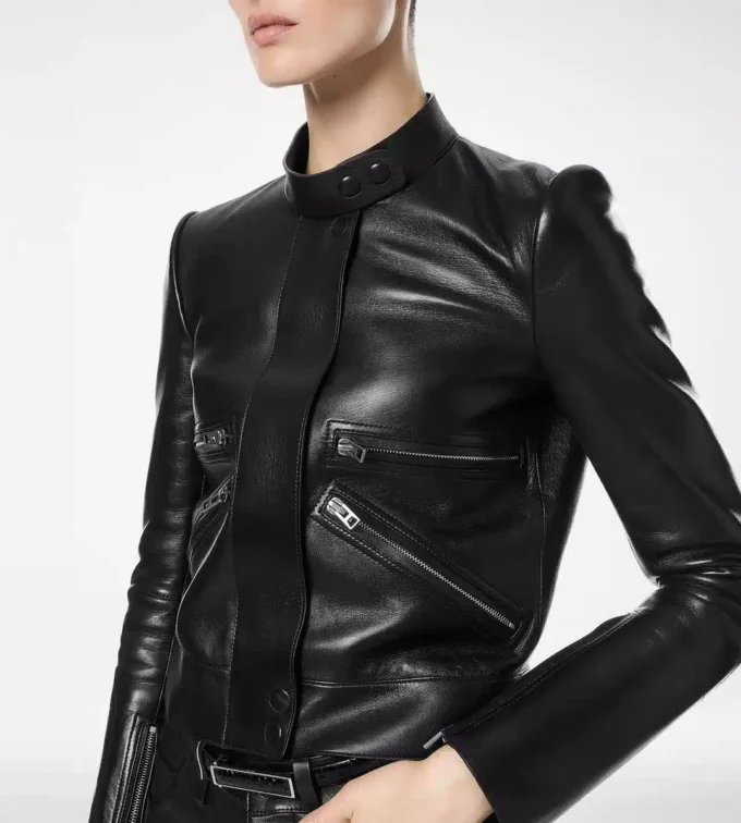Chaqueta de piloto de napa