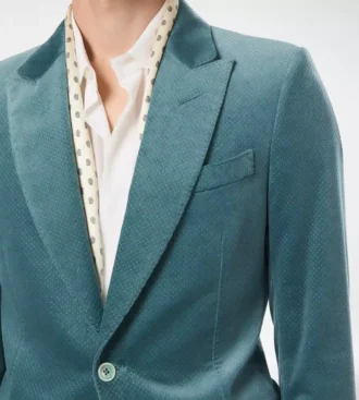 Chaqueta de terciopelo con micro lunares