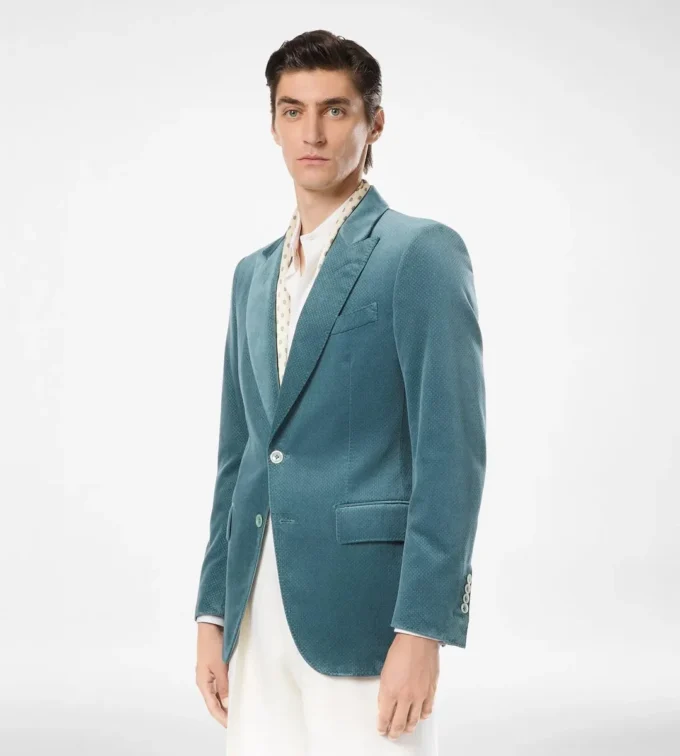 Chaqueta de terciopelo con micro lunares Chaqueta de terciopelo con micro lunares