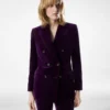 Chaqueta de terciopelo con solapas en pico y doble botonadura de Wallis Chaqueta de terciopelo con solapas en pico y doble botonadura de Wallis