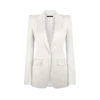 Chaqueta de una sola botonadura de mezcla de algodón y seda lavada Chaqueta de una sola botonadura de mezcla de algodón y seda lavada