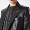 Chaqueta de una sola botonadura en piel de Guanteria sedosa Chaqueta de una sola botonadura en piel de Guanteria sedosa