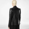 Chaqueta de una sola botonadura en piel de Guanteria sedosa Chaqueta de una sola botonadura en piel de Guanteria sedosa
