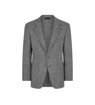Chaqueta doble dividible con diseño en espiga de piel de tiburón