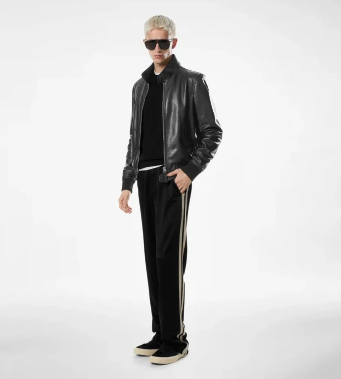 Chaqueta Harrington de piel Chaqueta Harrington de piel