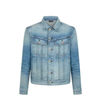 Chaqueta icónica de denim con ribete