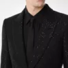 Chaqueta ligera de bouclé con lentejuelas Chaqueta ligera de bouclé con lentejuelas