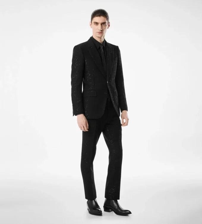 Chaqueta ligera de bouclé con lentejuelas Chaqueta ligera de bouclé con lentejuelas