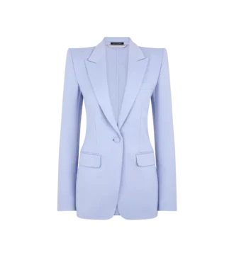 Chaqueta ligera de lana doble cara con botonadura sencilla Chaqueta ligera de lana doble cara con botonadura sencilla