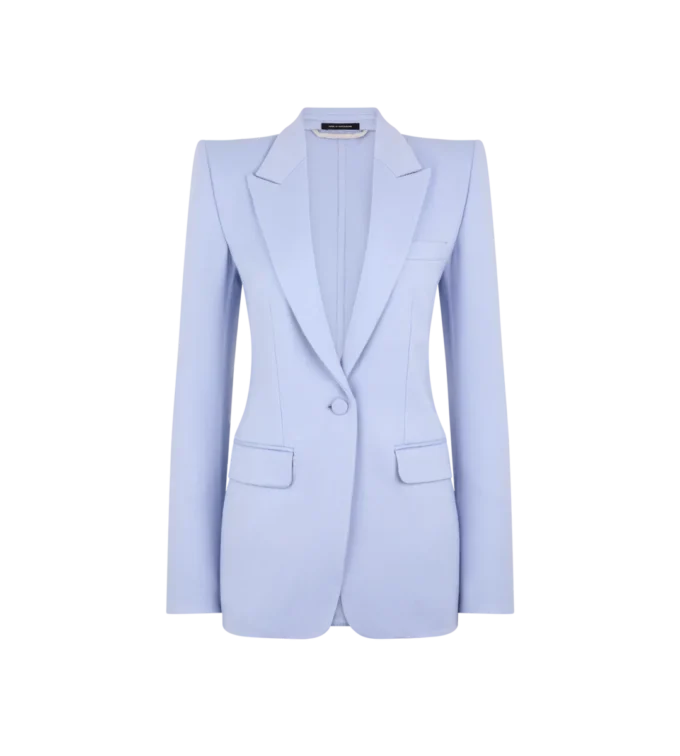 Chaqueta ligera de lana doble cara con botonadura sencilla Chaqueta ligera de lana doble cara con botonadura sencilla