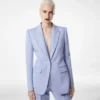 Chaqueta ligera de lana doble cara con botonadura sencilla Chaqueta ligera de lana doble cara con botonadura sencilla