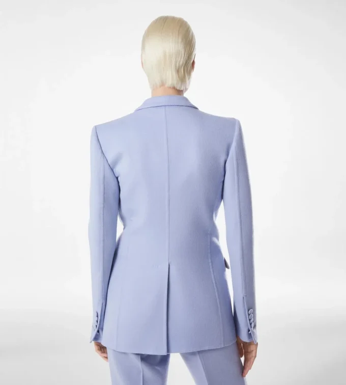Chaqueta ligera de lana doble cara con botonadura sencilla Chaqueta ligera de lana doble cara con botonadura sencilla