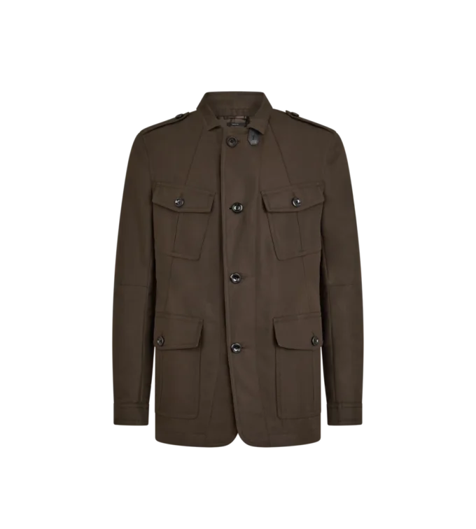 Chaqueta militar compacta de nylon Chaqueta militar compacta de nylon