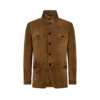 Chaqueta militar de ante de cachemira