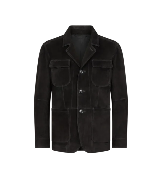 Chaqueta militar de ante de cachemira Chaqueta militar de ante de cachemira