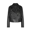 Chaqueta motera asimétrica de piel Chaqueta motera asimétrica de piel