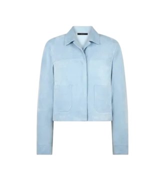 Chaqueta oversize de ante de cordero suave