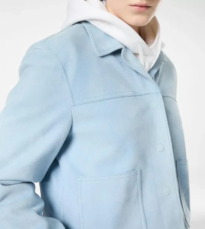 Chaqueta oversize de ante de cordero suave Chaqueta oversize de ante de cordero suave
