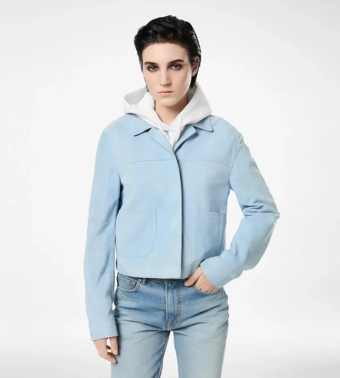 Chaqueta oversize de ante de cordero suave Chaqueta oversize de ante de cordero suave