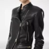 Chaqueta Racer de napa con acabado al vapor Chaqueta Racer de napa con acabado al vapor