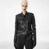 Chaqueta Racer de napa con acabado al vapor Chaqueta Racer de napa con acabado al vapor