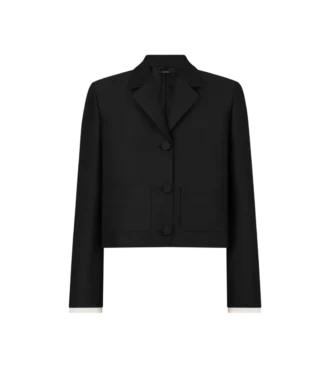 Chaqueta Radzmir de lana y seda con detalles plisados