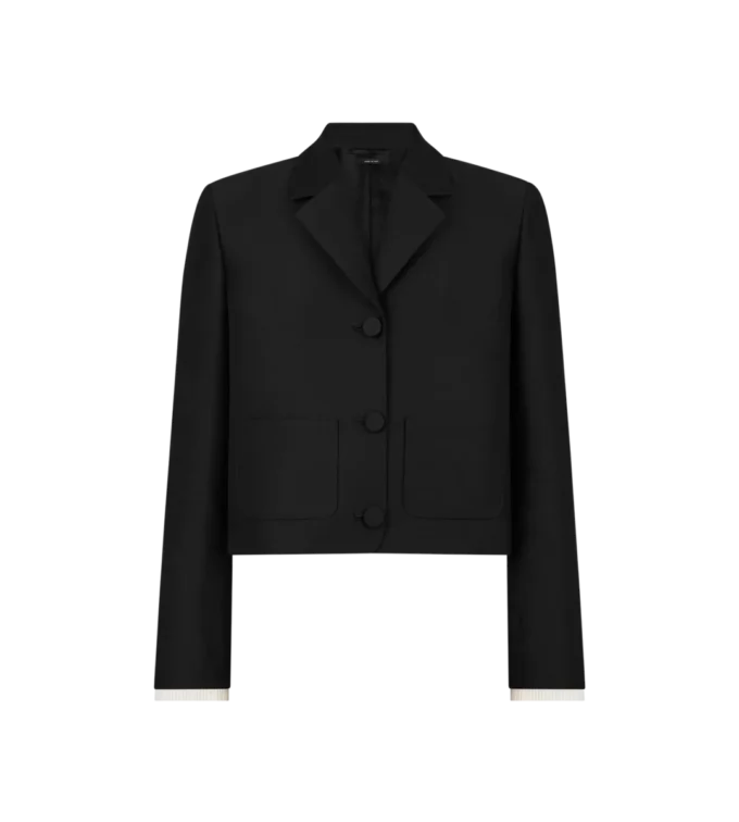Chaqueta Radzmir de lana y seda con detalles plisados Chaqueta Radzmir de lana y seda con detalles plisados