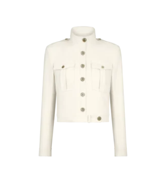 Chaqueta safari corta con cuello alto
