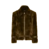 Chaqueta tipo blouson de piel con detalles de cuero Chaqueta tipo blouson de piel con detalles de cuero