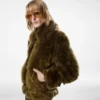 Chaqueta tipo blouson de piel con detalles de cuero Chaqueta tipo blouson de piel con detalles de cuero