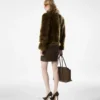 Chaqueta tipo blouson de piel con detalles de cuero Chaqueta tipo blouson de piel con detalles de cuero